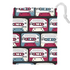 Music Symbol Rock Seamless Pattern Drawstring Pouch (5xl) by Wegoenart