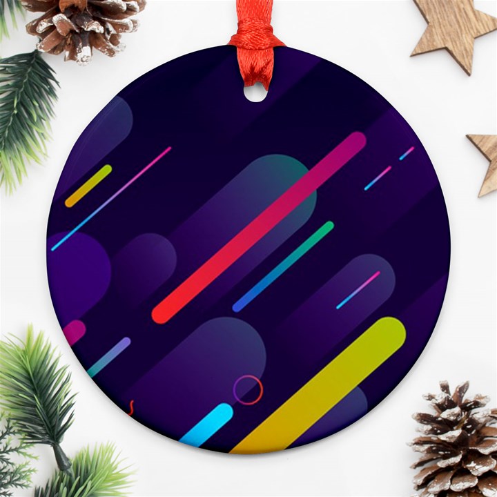 Colorful-abstract-background Ornament (Round)