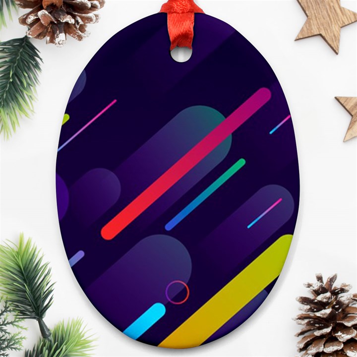 Colorful-abstract-background Ornament (Oval)