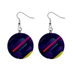 Colorful-abstract-background Mini Button Earrings Front