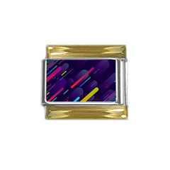 Colorful-abstract-background Gold Trim Italian Charm (9mm)