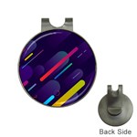 Colorful-abstract-background Hat Clips with Golf Markers Front