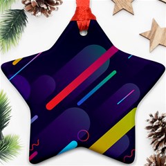 Colorful-abstract-background Star Ornament (two Sides) by Wegoenart