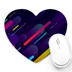 Colorful-abstract-background Heart Mousepad Front