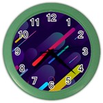 Colorful-abstract-background Color Wall Clock Front