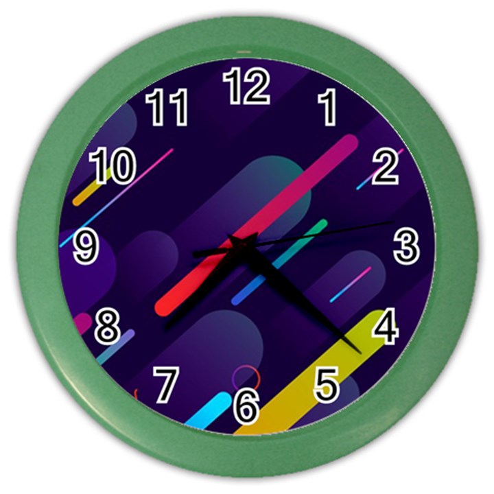 Colorful-abstract-background Color Wall Clock