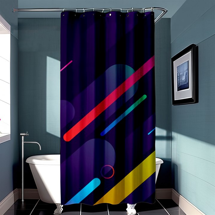 Colorful-abstract-background Shower Curtain 36  x 72  (Stall) 