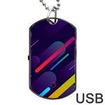 Colorful-abstract-background Dog Tag USB Flash (Two Sides) Front