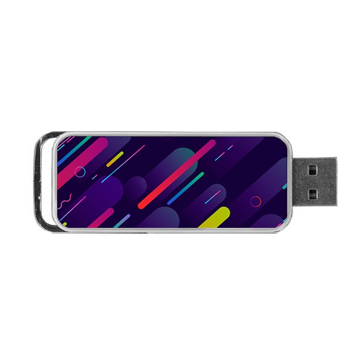 Colorful-abstract-background Portable USB Flash (One Side)