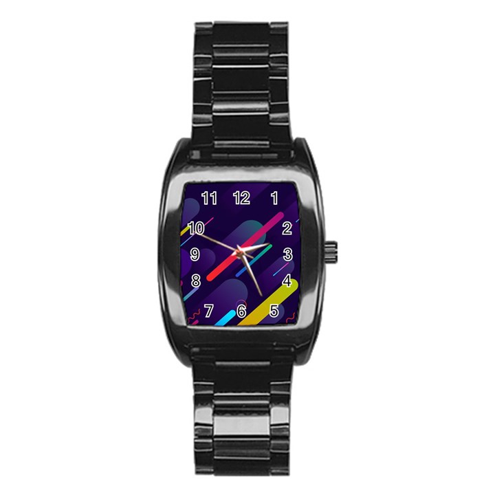 Colorful-abstract-background Stainless Steel Barrel Watch