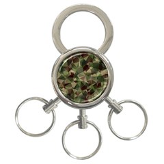 Abstract-vector-military-camouflage-background 3-ring Key Chain by Wegoenart