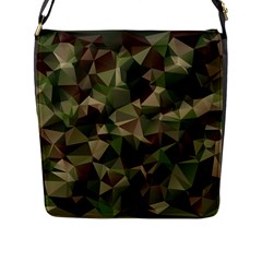 Abstract-vector-military-camouflage-background Flap Closure Messenger Bag (l) by Wegoenart