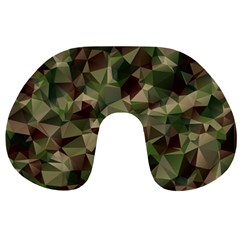 Abstract-vector-military-camouflage-background Travel Neck Pillow by Wegoenart