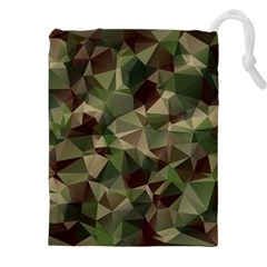 Abstract-vector-military-camouflage-background Drawstring Pouch (5xl) by Wegoenart