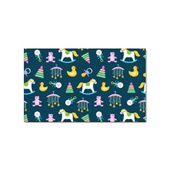 Cute Babies Toys Seamless Pattern Sticker Rectangular (100 Pack) by Wegoenart