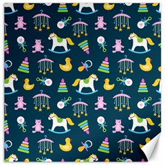 Cute Babies Toys Seamless Pattern Canvas 16  X 16 