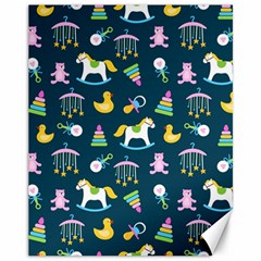 Cute Babies Toys Seamless Pattern Canvas 11  X 14 