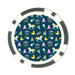 Cute babies toys seamless pattern Poker Chip Card Guard Front