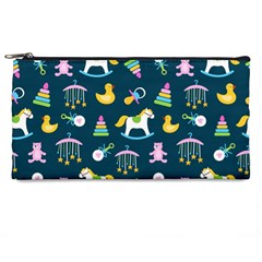 Cute Babies Toys Seamless Pattern Pencil Case by Wegoenart