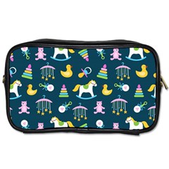 Cute Babies Toys Seamless Pattern Toiletries Bag (two Sides) by Wegoenart