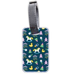 Cute Babies Toys Seamless Pattern Luggage Tag (two Sides) by Wegoenart