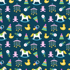 Cute Babies Toys Seamless Pattern Play Mat (square) by Wegoenart