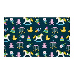 Cute Babies Toys Seamless Pattern Banner And Sign 5  X 3 