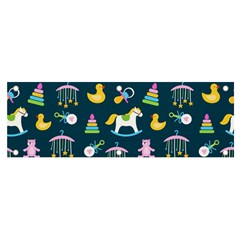 Cute Babies Toys Seamless Pattern Banner And Sign 6  X 2  by Wegoenart