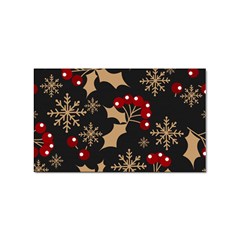 Christmas Pattern With Snowflakes-berries Sticker (rectangular) by Wegoenart