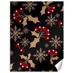 Christmas Pattern With Snowflakes-berries Canvas 36  X 48  by Wegoenart