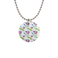 Watercolor-pattern-with-lady-bug 1  Button Necklace by Wegoenart