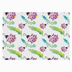 Watercolor-pattern-with-lady-bug Large Glasses Cloth (2 Sides)