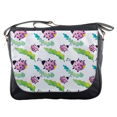 Watercolor-pattern-with-lady-bug Messenger Bag by Wegoenart