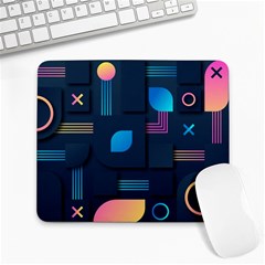 Gradient Geometric Shapes Dark Background Large Mousepad by Wegoenart