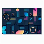 Gradient Geometric Shapes Dark Background Postcards 5  x 7  (Pkg of 10) Front