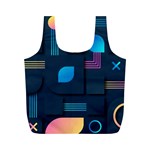 Gradient Geometric Shapes Dark Background Full Print Recycle Bag (M) Front