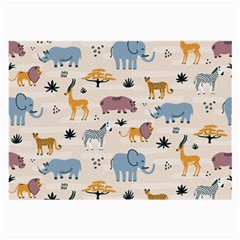 Wild-animals-seamless-pattern Large Glasses Cloth by Wegoenart