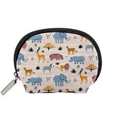 Wild-animals-seamless-pattern Accessory Pouch (small) by Wegoenart