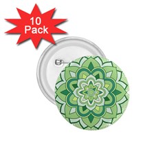 Floral-green-mandala-white 1 75  Buttons (10 Pack) by Wegoenart