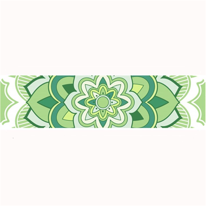 Floral-green-mandala-white Large Bar Mat