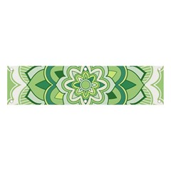 Floral-green-mandala-white Banner And Sign 4  X 1 