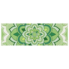 Floral-green-mandala-white Banner And Sign 9  X 3 