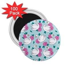 Classy Swan Pattern 2 25  Magnets (100 Pack)  by Wegoenart