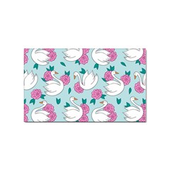 Classy Swan Pattern Sticker Rectangular (100 Pack) by Wegoenart