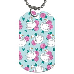 Classy Swan Pattern Dog Tag (two Sides) by Wegoenart