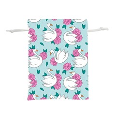 Classy Swan Pattern Lightweight Drawstring Pouch (m) by Wegoenart