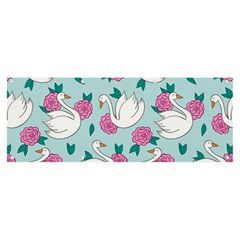 Classy Swan Pattern Banner And Sign 8  X 3  by Wegoenart