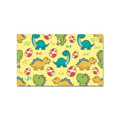 Seamless Pattern With Cute Dinosaurs Character Sticker Rectangular (100 Pack) by Wegoenart