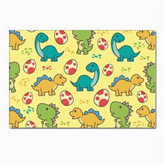 Seamless Pattern With Cute Dinosaurs Character Postcard 4 x 6  (pkg Of 10) by Wegoenart