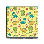 Seamless pattern with cute dinosaurs character Memory Card Reader (Square 5 Slot) Front